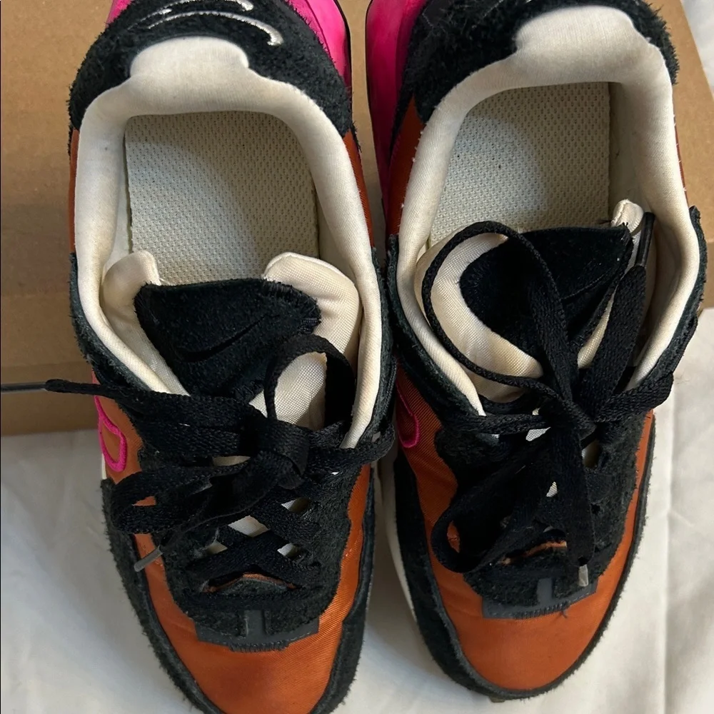 Nike Waffle One Sneakers Women’s Size 7.5 Black Brown Pink Running Shoes